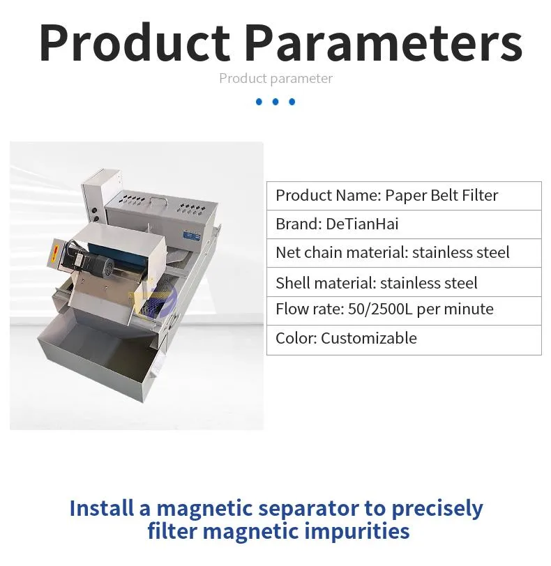 Factory Direct Sales High Quality Coolant Filter Flat Mesh Paper Belt Filter