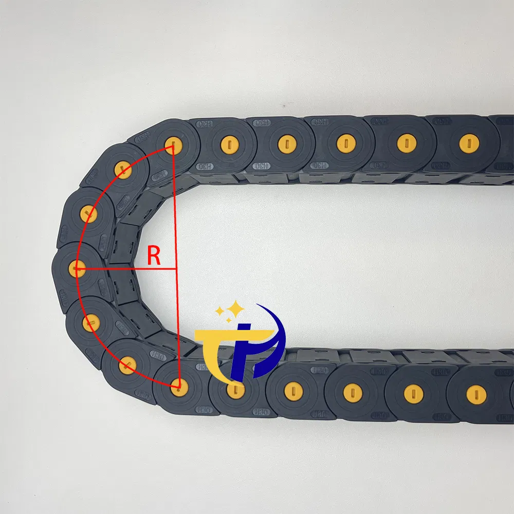 35*125 CNC Black Customized Design Nylon Plastic Cable Carrier Drag Chain
