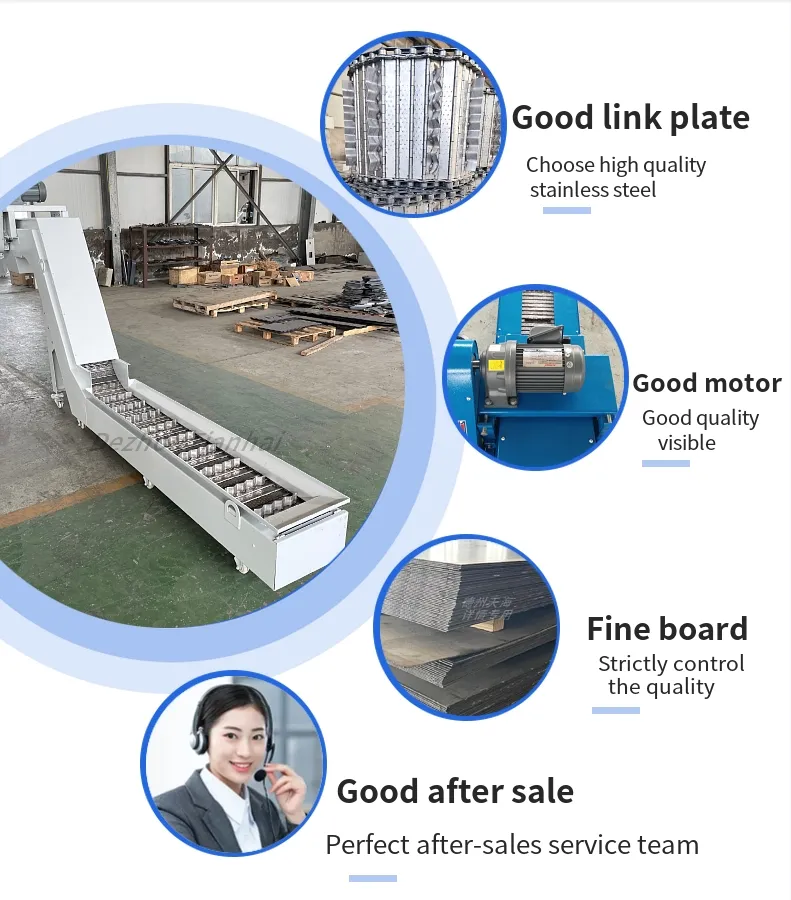 China CNC Chain Type Hinged Belt Copper Scrap Swarf Chip Conveyor
