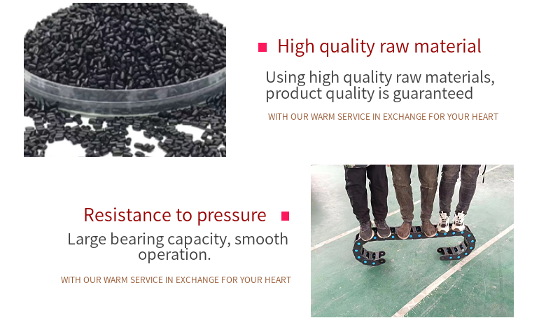 55 Series Precision Casting CNC Tools Machine Tools Accessories Nylon Cable Drag Chain