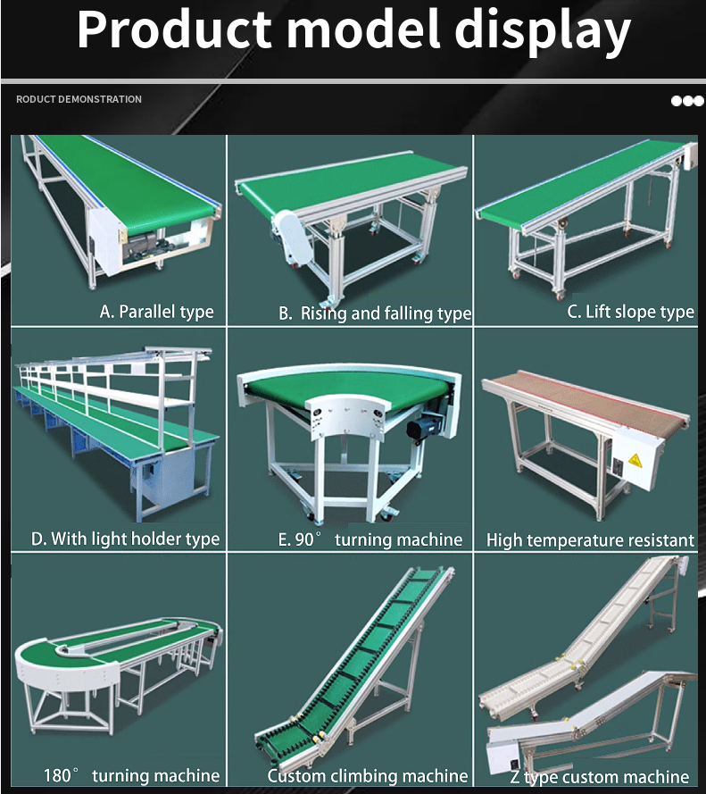 Hot Selling Custom Aluminum Frame Tilt Lift PVC Skirt Belt Conveyor