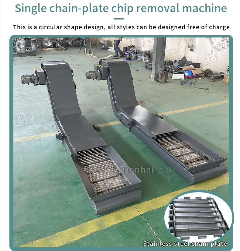 High Quality Hinged Chain Belt Chip Conveyor System for Promotional Machine Tools