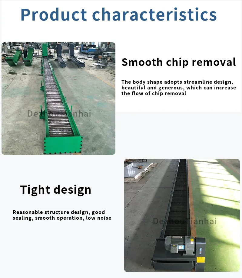 for Waste for Machine Tool Lathe Collecting Iron Filings Chain Belt Chip Conveyor