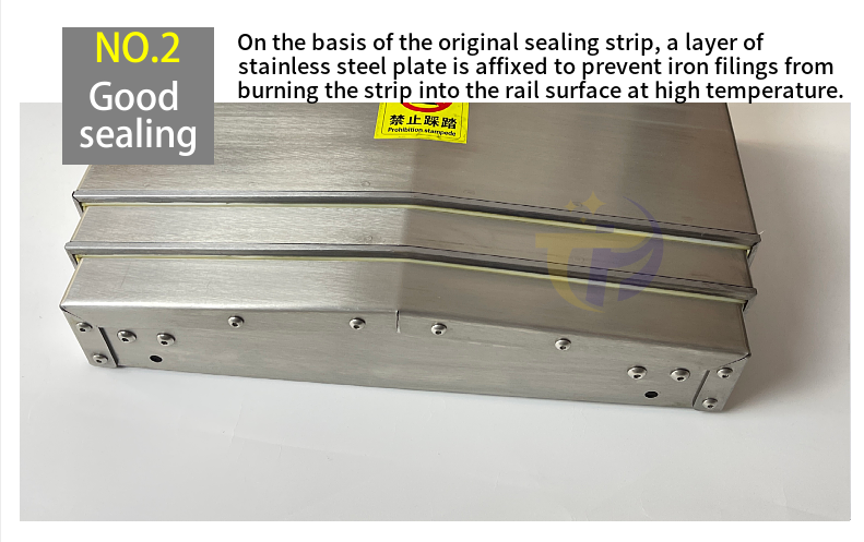 Telescopic Steel Bellows Cover Steel Plate Type Bellows Cover for CNC Machine