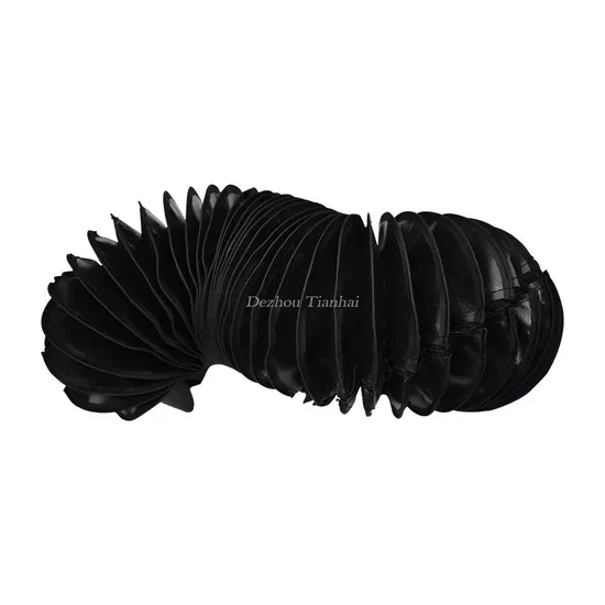 Black Round Telescopic Fabric Dust Cover Screw Bellows Cylinder Bellows