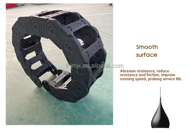 High Speed Nylon Material Electrical Bridge Cable Carrier Drag Chain