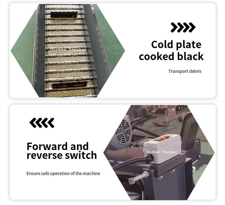 SS304 Chain Plate Scraper Conveyor System Automatic Debris Chip Conveyor