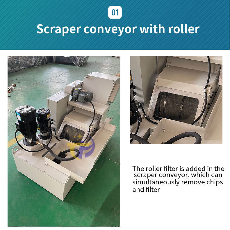 Factory Direct Sales Conveyor for Iron and Aluminum Debris Recoil Type Chip Removal Machine