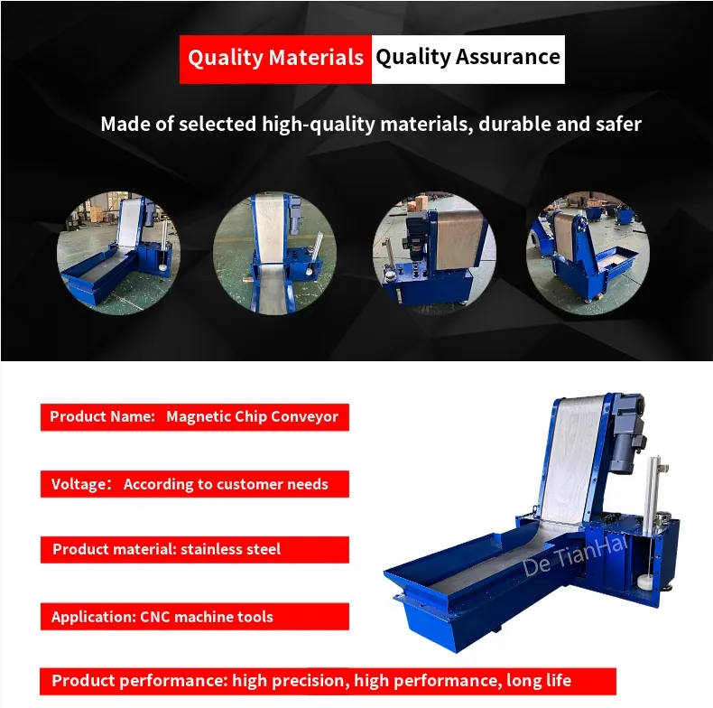 Factory Price High Quality Magnetic Chip Conveyor Waste Transport for CNC Machine Tools