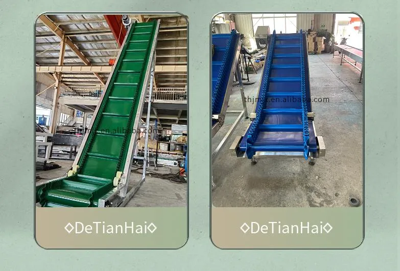 Factory Custom Z Type PVC/PU Green Rubber Belting Moving Belt Conveyor