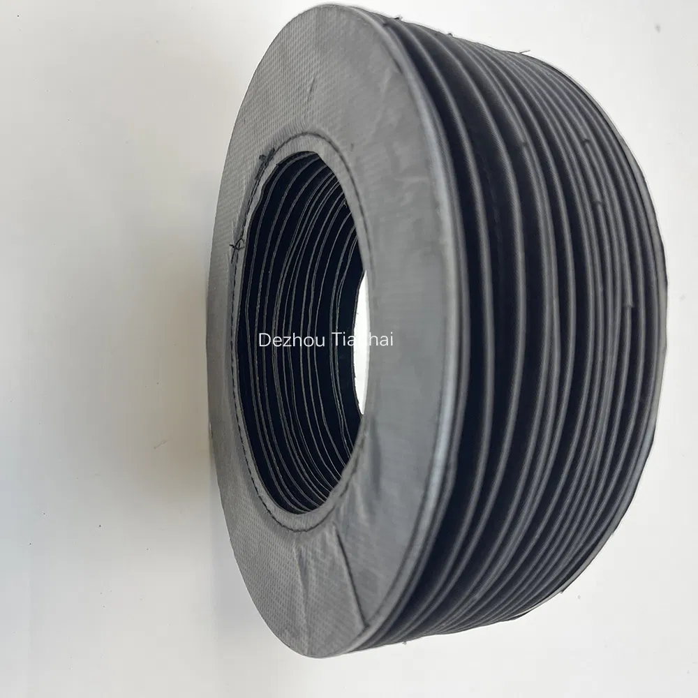 Black Round Telescopic Fabric Dust Cover Screw Bellows Cover Cylinder Bellows