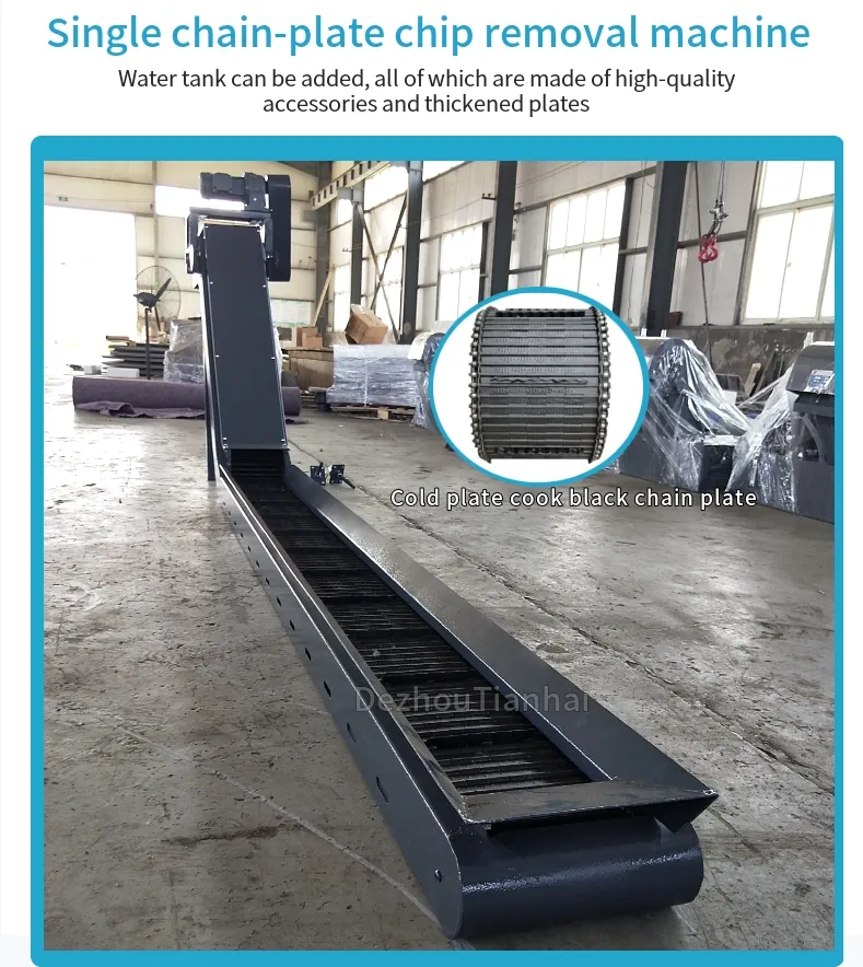 High Quality Hinged Chain Belt Chip Conveyor System for Promotional Machine Tools