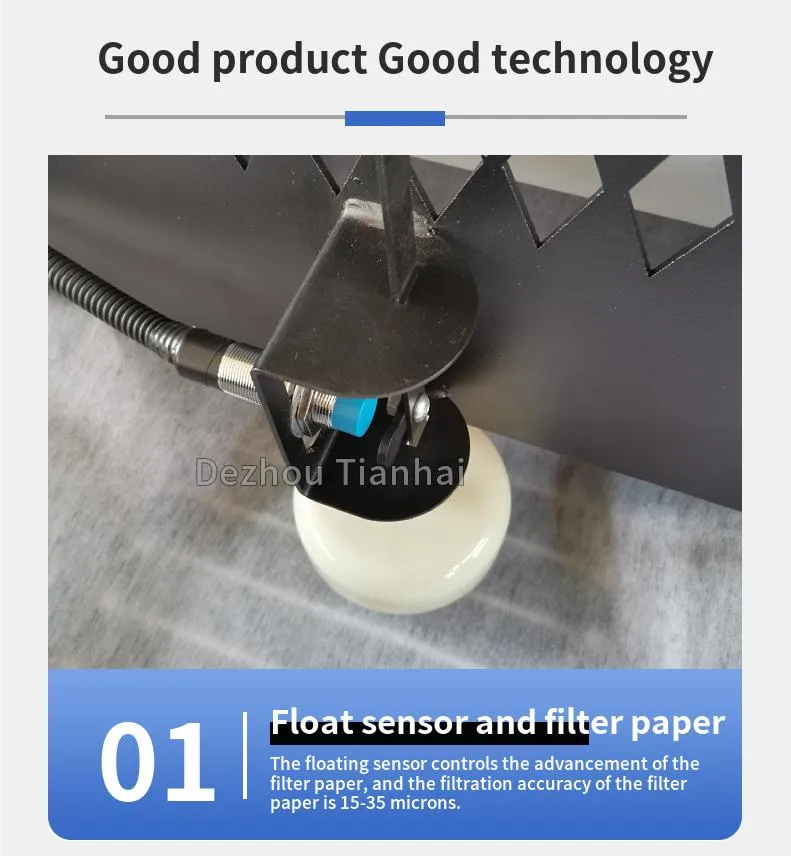 with Magnetic Separator 250L Paper Tape Filter Filtration Precision 15-35 Microns