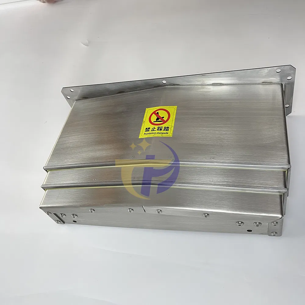 Telescopic Steel Bellows Cover Steel Plate Type Bellows Cover for CNC Machine