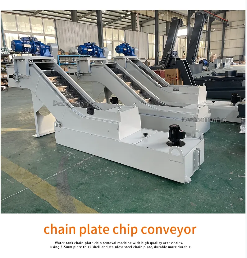 with Coolant Tank Chip Conveyors Chain Plate Scraped Conveyors Chip Conveyor for CNC Lathe