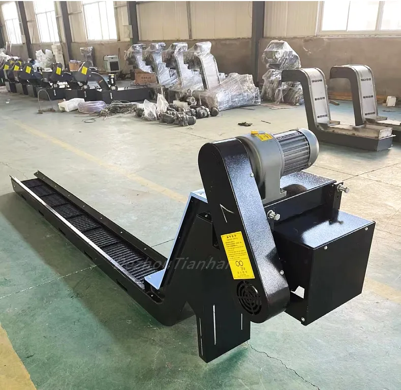 China CNC Chain Type Hinged Belt Copper Scrap Swarf Chip Conveyor