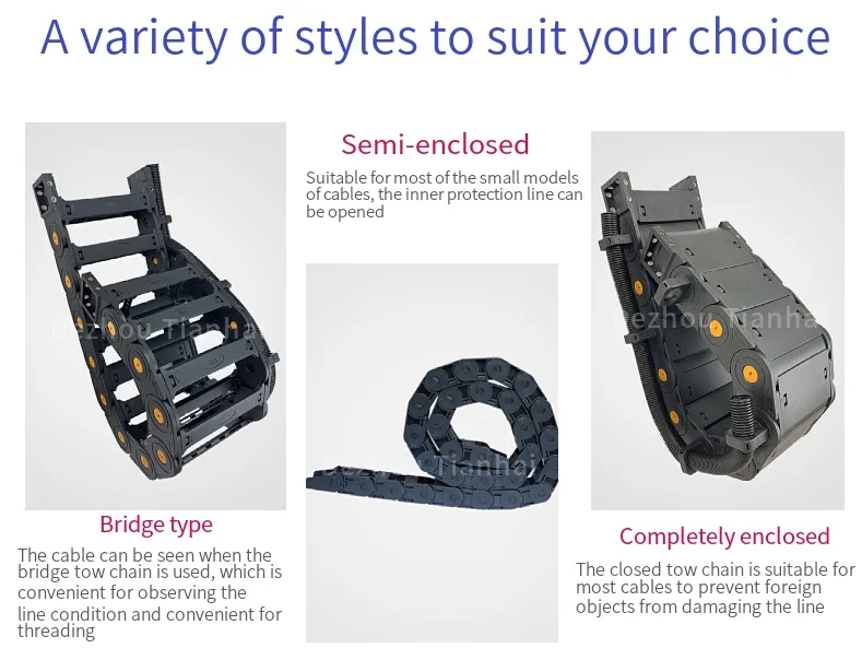Bridge/Closed Cable Carrier Hydraulic Hose Cable Nylon Drag Chain Energy Chain