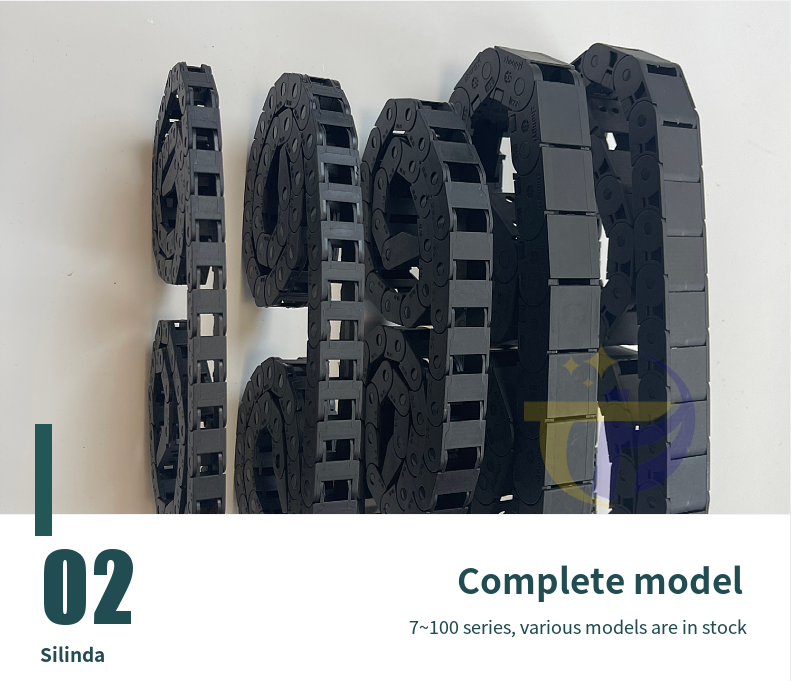 35*125 CNC Black Customized Design Nylon Plastic Cable Carrier Drag Chain