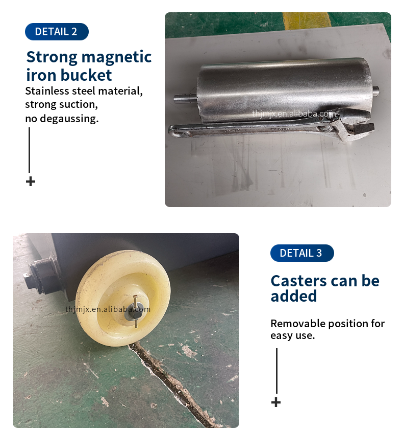 Roller Magnetic Separator with Water Tank Can Move Magnetic Strong Solid Liquid Separation