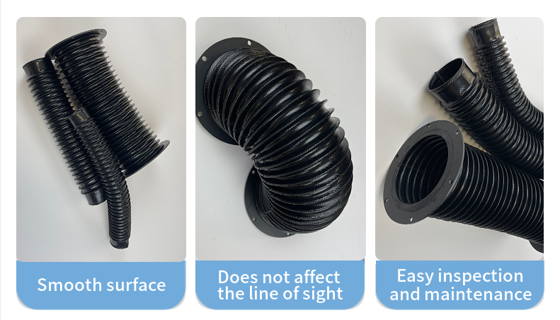 Nylon Rubber Dust Proof Oil Proof Waterproof Round Bellows Cover for Hydraulic Cylinders
