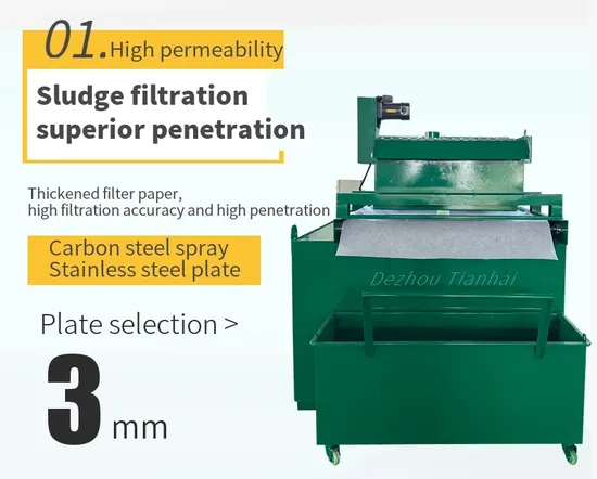 Chemical Machinery Paper Bag Filter Grinder Paper Belt Type Magnetic Coolant Separator Equipment
