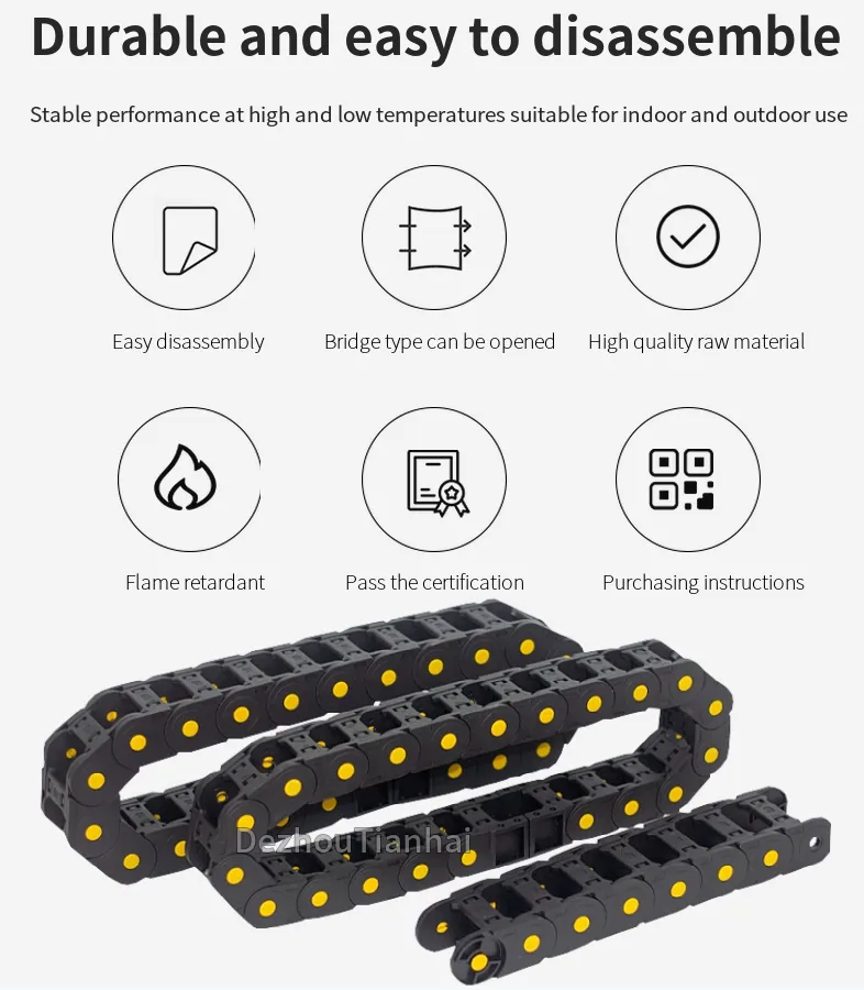 High Quality Flexible Nylon Cable Drag Chain for CNC Machine Tools