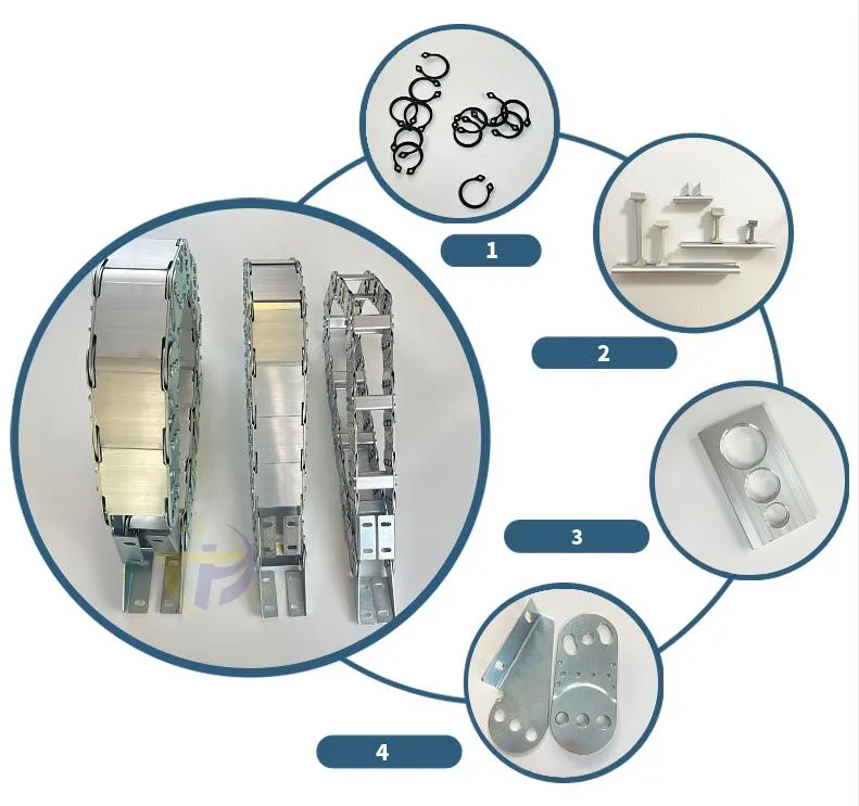 Detianhai Steel Cable Track Carriers Drag Chains for CNC Machine