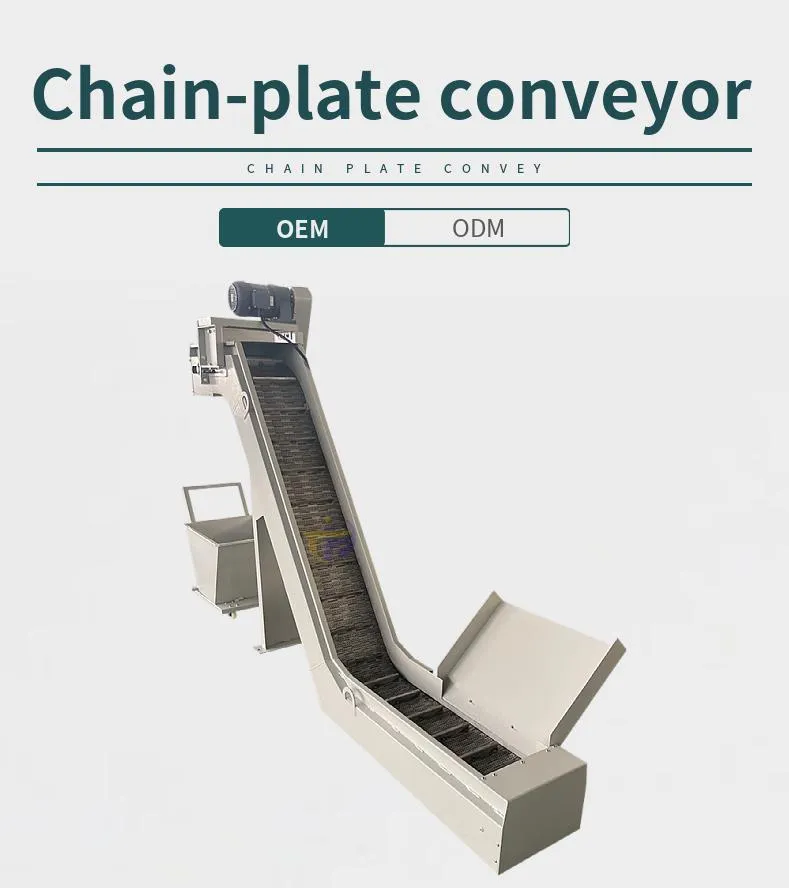 Customized Factory High-Quality and High Speed Chain Plate Chip Conveyor