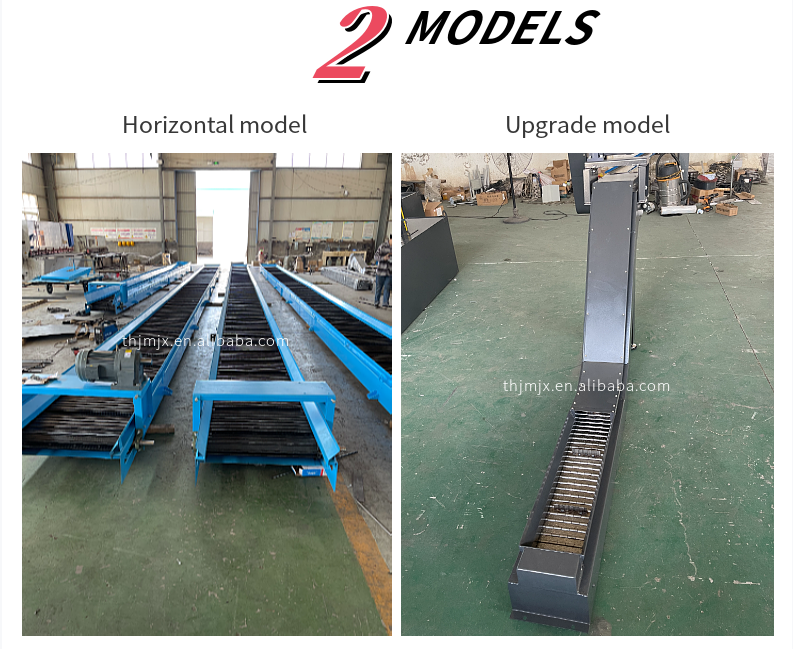 Chain Plate Conveyor for Lathe Processing Iron Filings and Nails Transportation