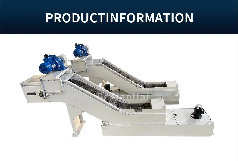 The CNC Machining Center Uses a Customized Chain-Plate Chip Conveyor
