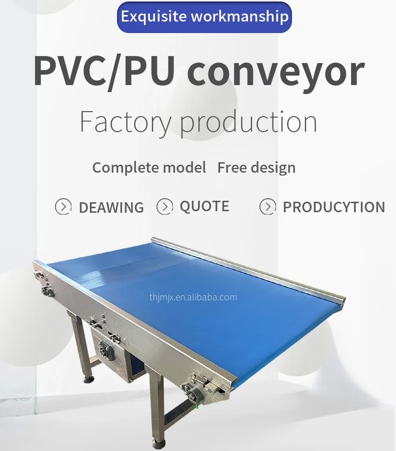 Factory PVC/PU Portable Conveyor Belt Food Industry Conveyor Belt Machine System Band Conveyor