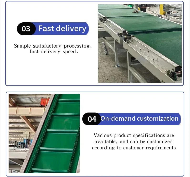 Customized Mini PVC Green Flat Belt Conveyor for Industrial Assembly Production Line