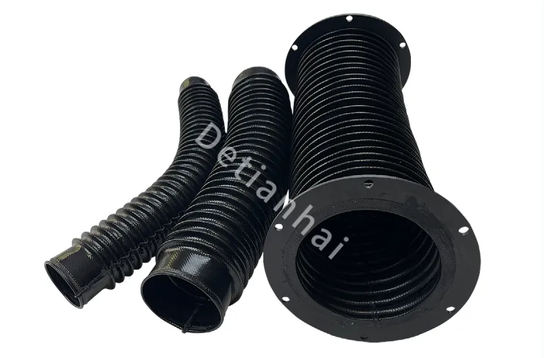 Telescopic Rail Cover Round Mechanical Protection Cover Rubber Folding Bellows Cover