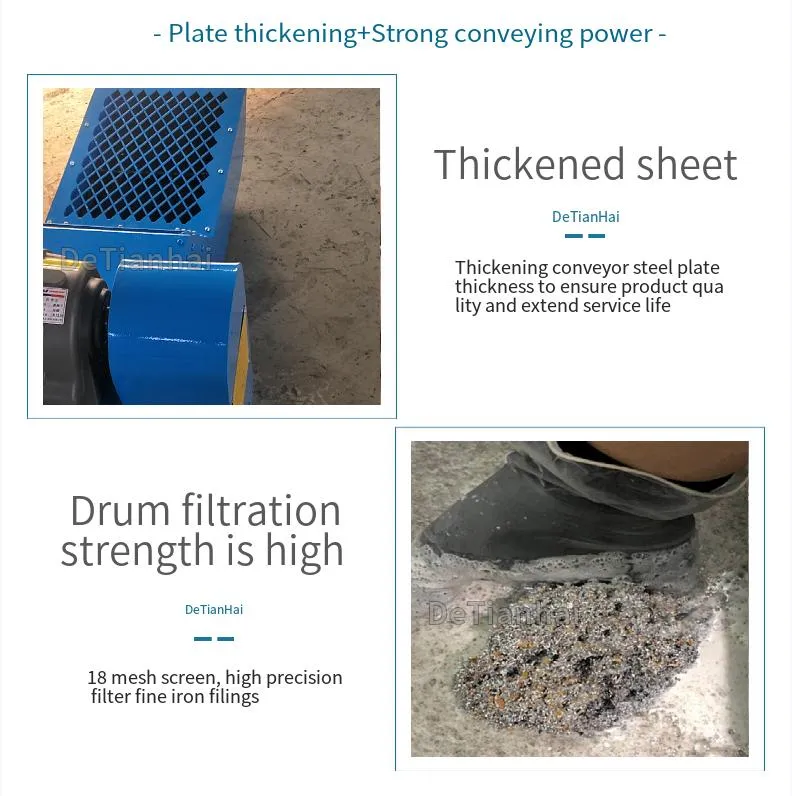 CNC Conveyor Scraper or Backwashing Roller Magnetic Scraper Chip Conveyor