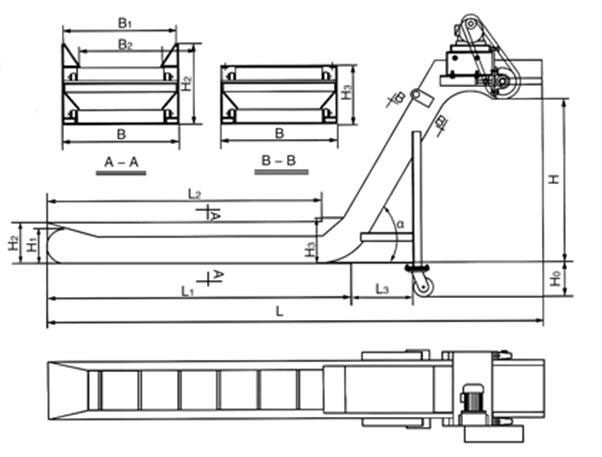 Customized Chain Plate Chip Conveyor Cleaner Made of High-Quality Steel Plate.