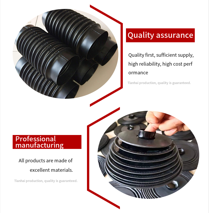 Hot Sell Flexible High Temperature Flexible Round Bellows Covers Rubber Bellows Dust Cover