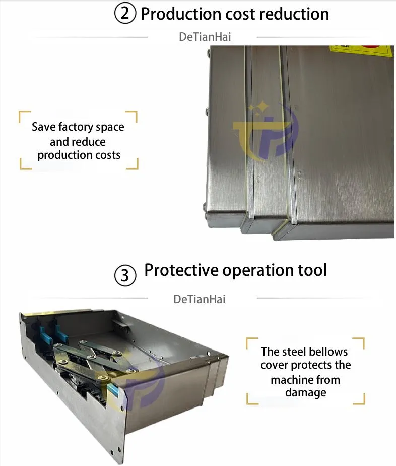 Customized High Flexible CNC Machine Stainless Steel Bellow Shield Cover