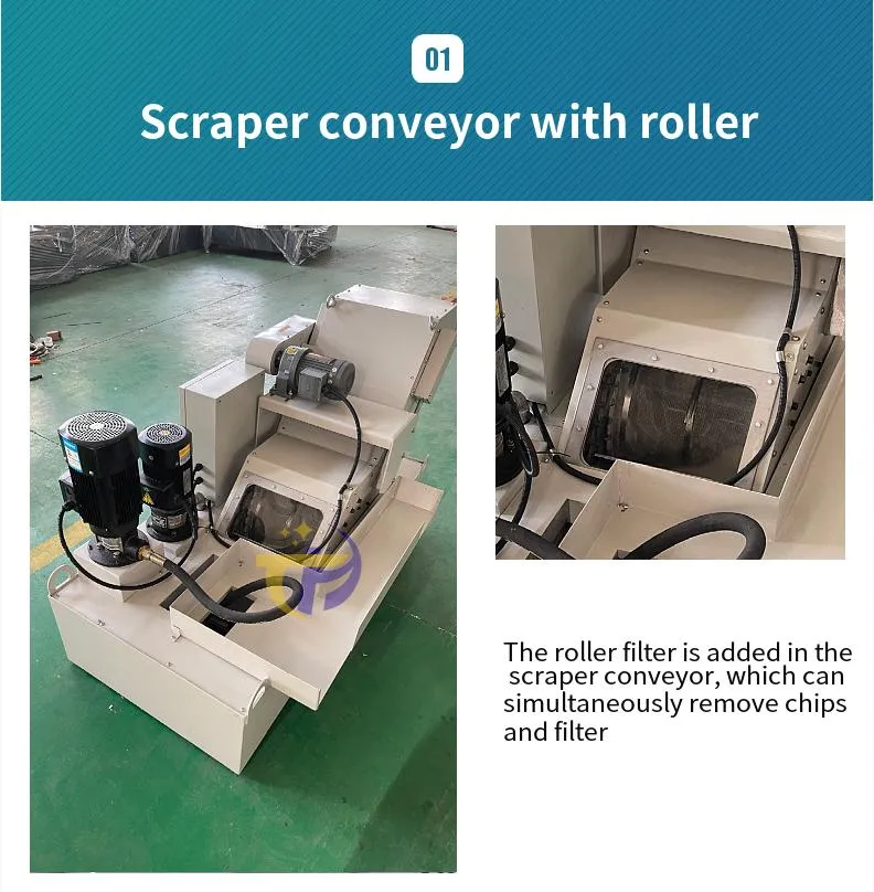 Hot Selling Backwash Roller Scraper Type Chip Conveyor for CNC Machine