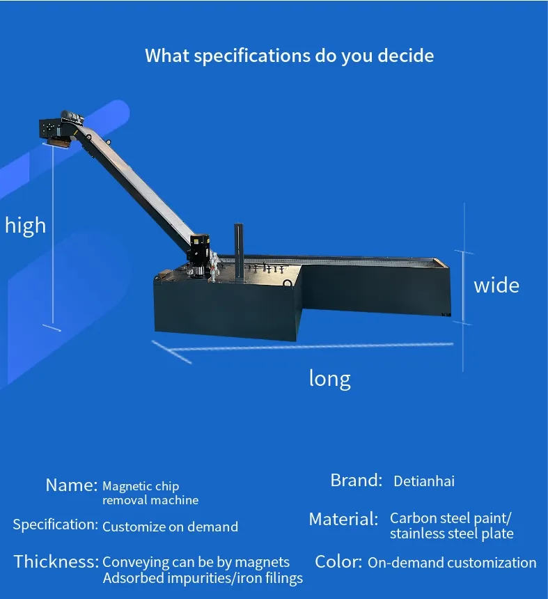 CE Detianhai Magnetic Chip Conveyor for CNC Machine