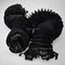 Zipper Flexible Rubber Sleeve Black High Temperature Resistant Corrugated Hose Bellows Cover