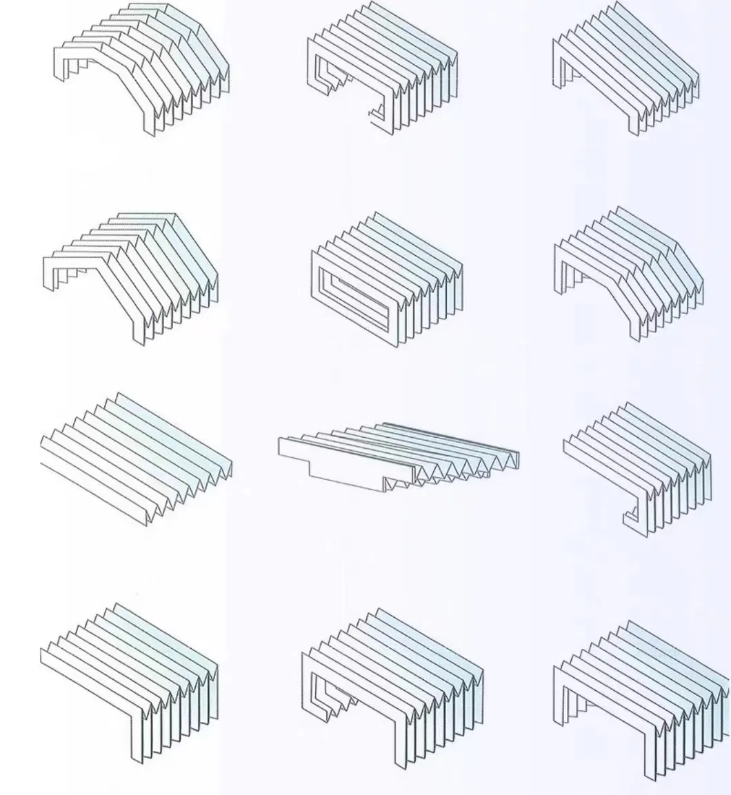 CNC Machine Protection Curtain Guide Steel Telescopic Protection Guide Armor Bellows Cover