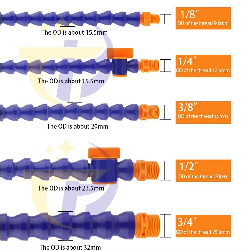 Flexible POM Coolant Pipe Hose Cooling Tube for CNC Lathe