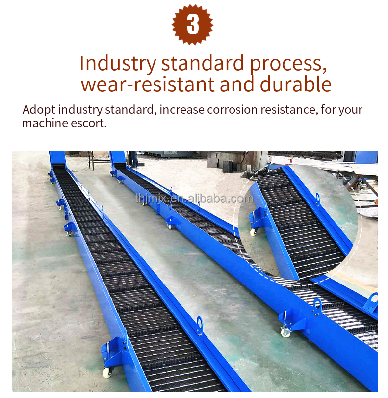 Customized Chain Plate Chip Conveyor Cleaner Made of High-Quality Steel Plate.