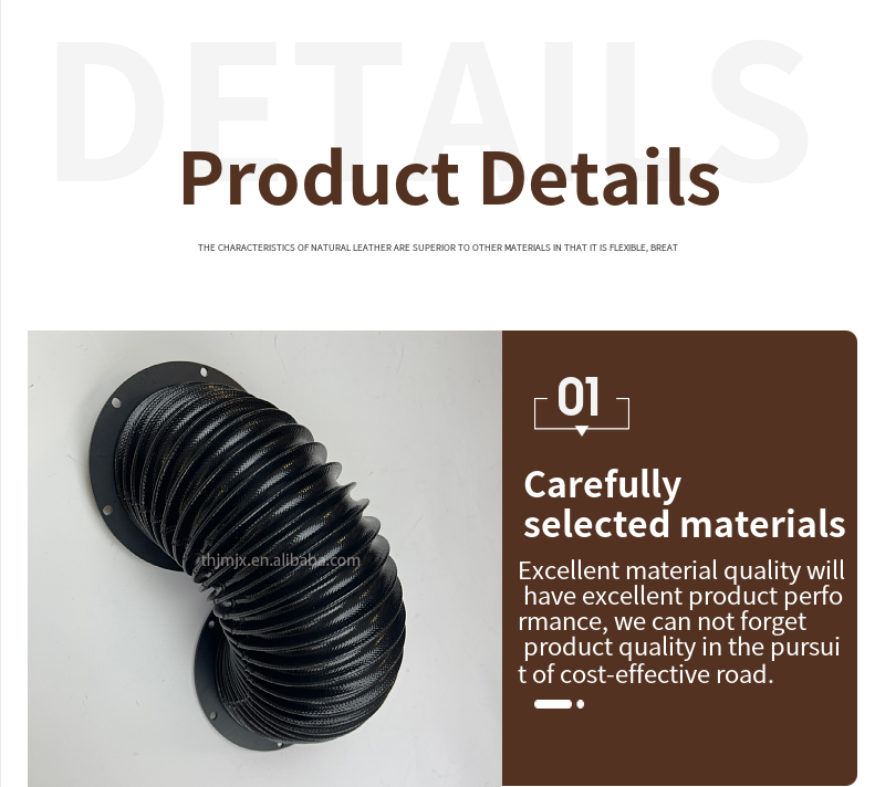 Zipper Flexible Rubber Sleeve Black High Temperature Resistant Corrugated Hose Bellows Cover