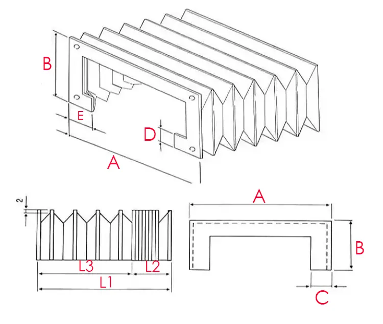 CNC Machine Protection Curtain Guide Steel Telescopic Protection Guide Armor Bellows Cover