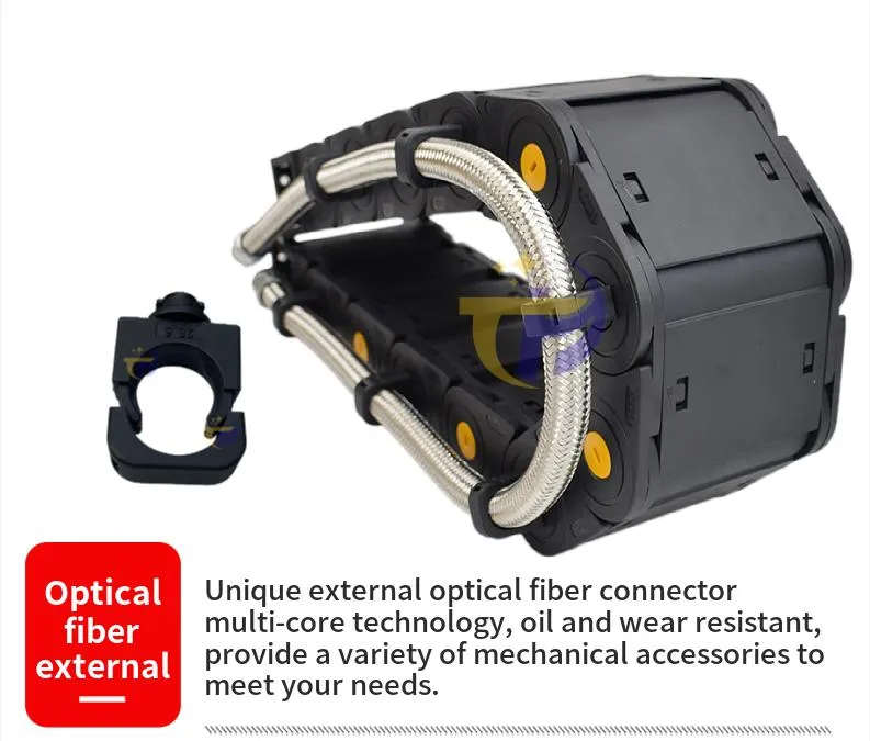 High Speed Nylon Material Electrical Bridged Cable Carrier Drag Chain
