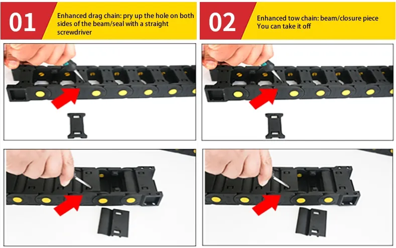 Nylon Bridge Cable Towing Chain Has Complete Models and Is Used for CNC Cutting Machine