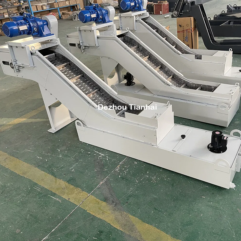 SS304 Chain Plate Scraper Conveyor System Automatic Debris Chip Conveyor