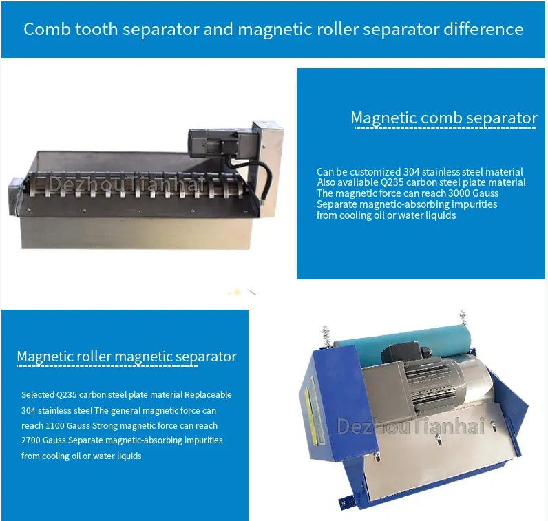 Detianhai Comb Type Magnetic Separator Magnetic Coolant Separator