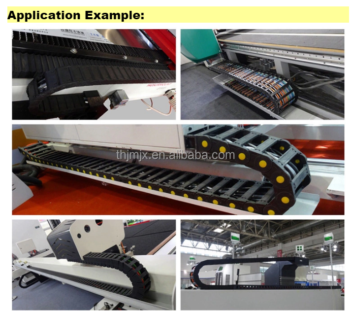 45 Series Manufacturers of Machine Tools Fully Closed Tank Chain Plastic Nylon Cable Drag Chain